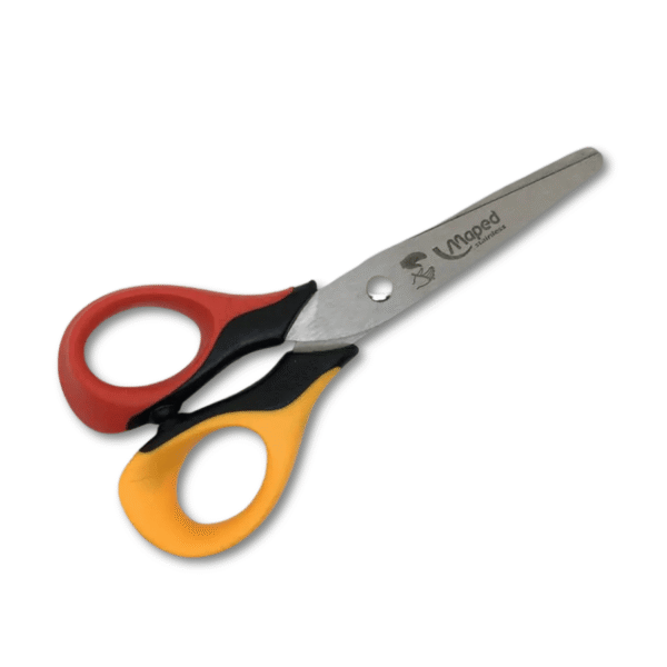 Kinderschere Sensoft 3D für Linkshänder von Maped (13 cm) in orange-rot