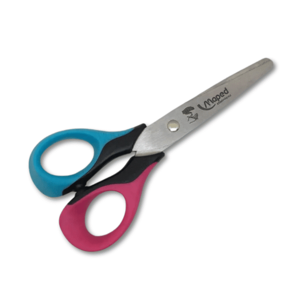 Kinderschere Sensoft 3D für Linkshänder von Maped (13 cm) in pink-blau