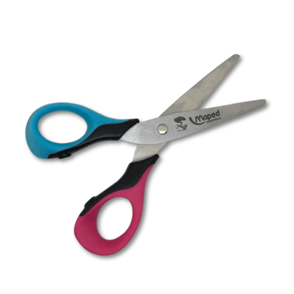 Kinderschere Sensoft 3D für Linkshänder von Maped (13 cm) in pink-blau – Bild 2