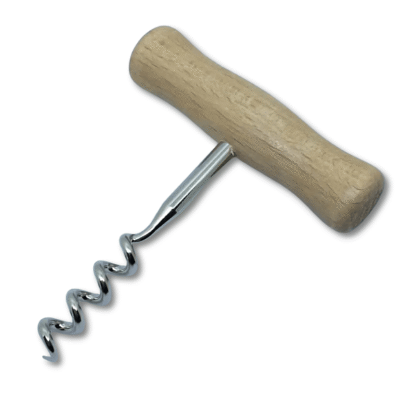 Korkenzieher mit Holzgriff für Linkshänder