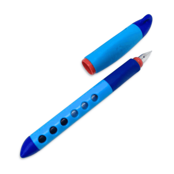 Schreiblernfüller Scribolino für Linkshänder von Faber-Castell in hellblau-rot