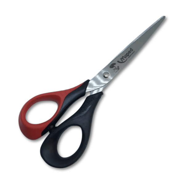 Kinderschere Sensoft 3D für Linkshänder von Maped (16 cm) in rot-schwarz