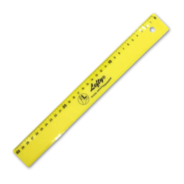 Massstab Lefty 30 cm für Linkshänder von KUM in gelb