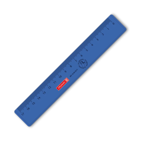 Massstab 17 cm für Linkshänder von BRUNNEN in blau-transparent