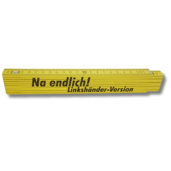 Doppelmeter für Linkshänder in gelb