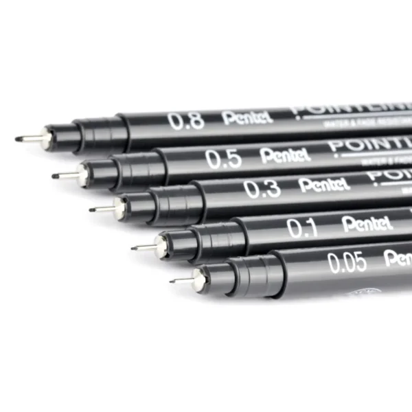 Pentel Pointliner Fineliner-Set (8-teilig) von Pentel in schwarz - Image 3