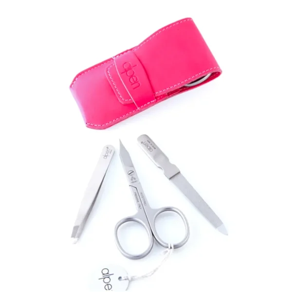 Maniküre-Set 3-teilig für Linkshänder von Alpen in pink